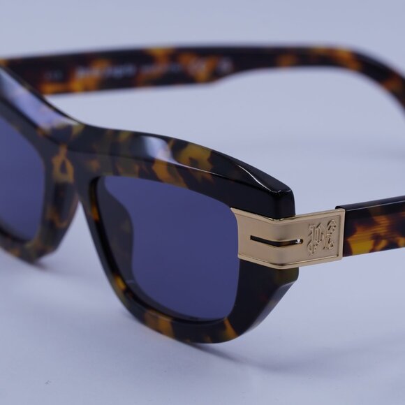 Palm Angels PERI10E CLAIRE 6045 Sunglasses Havana Cat Eye Frame, Blue Lenses - Picture 2 of 9